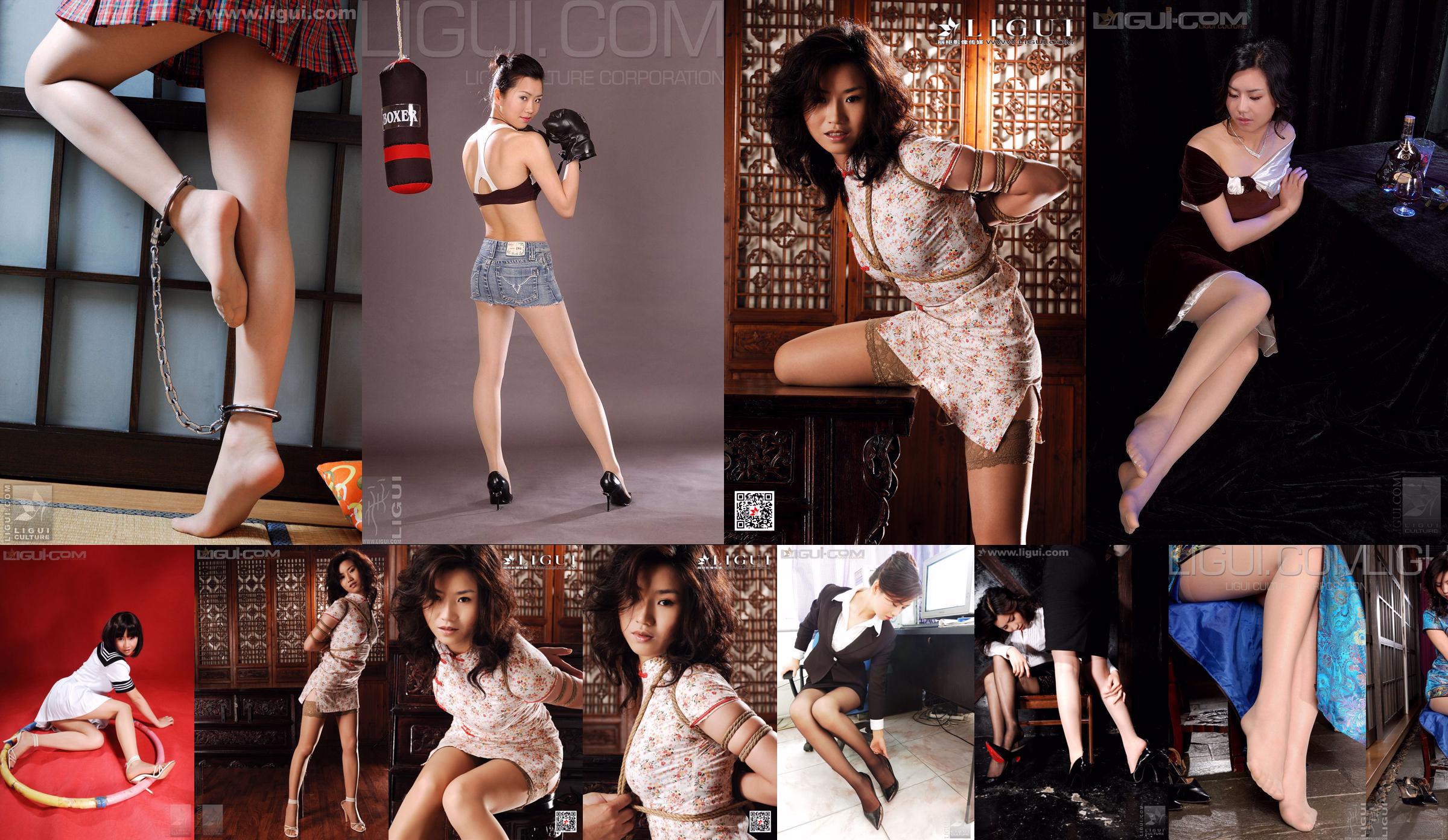 Model Yumi and Yuri "Sisters in the Dark Basement Are Stable and Affectionate" [丽柜LiGui] Silk Foot Photo Picture No.a076b9 Page 1