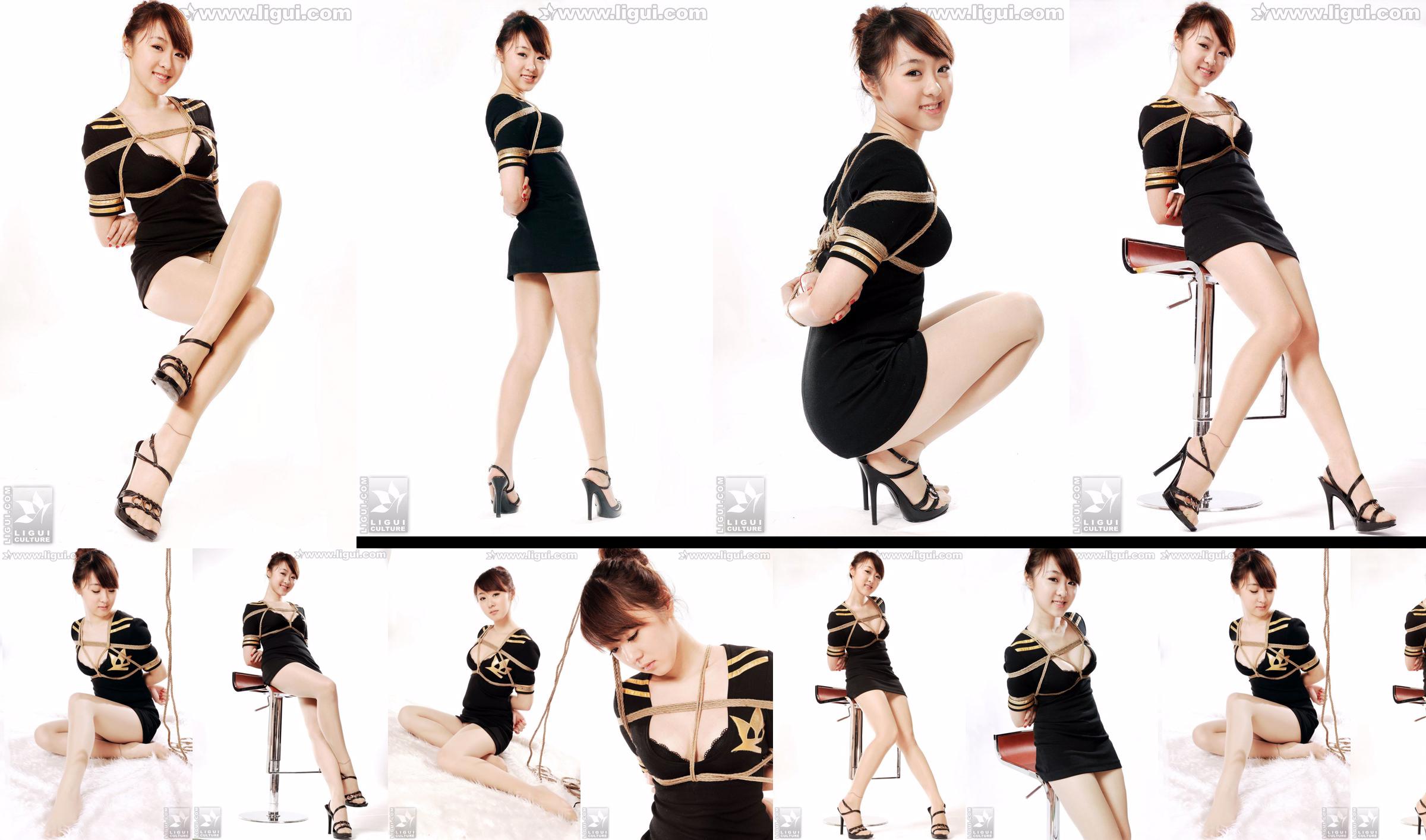 Model Tian Peipei "Aesthetic and Sweet Bundled Temptation" [丽柜美束LiGui] Beautiful legs and jade feet photo picture No.99bdb9 Page 1