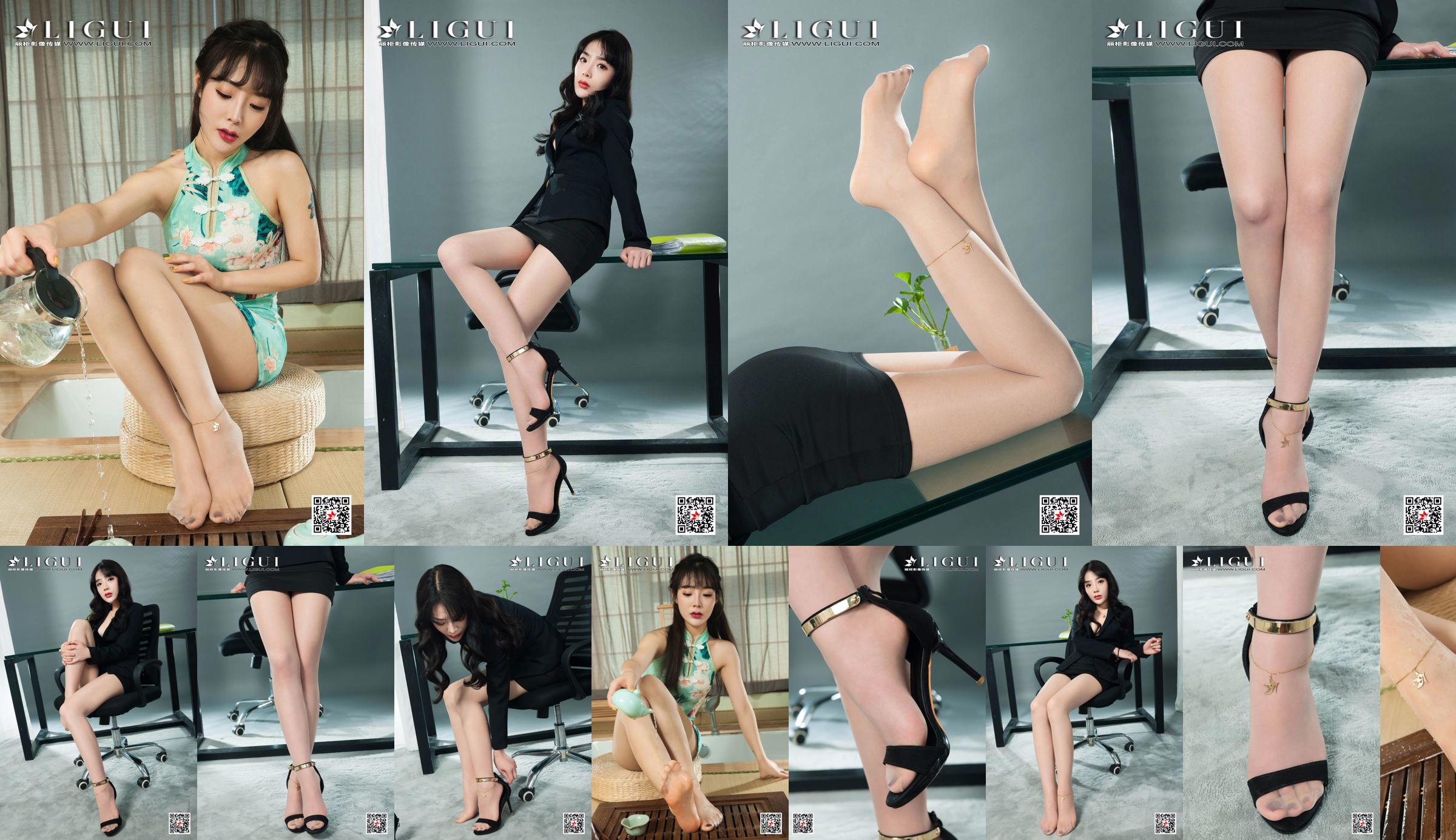 Модель ноги Чжао Жуй "Девушка с длинными ногами и на высоких каблуках" [丽 柜 LiGui] Интернет-красотка No.be7f52 Страница 1