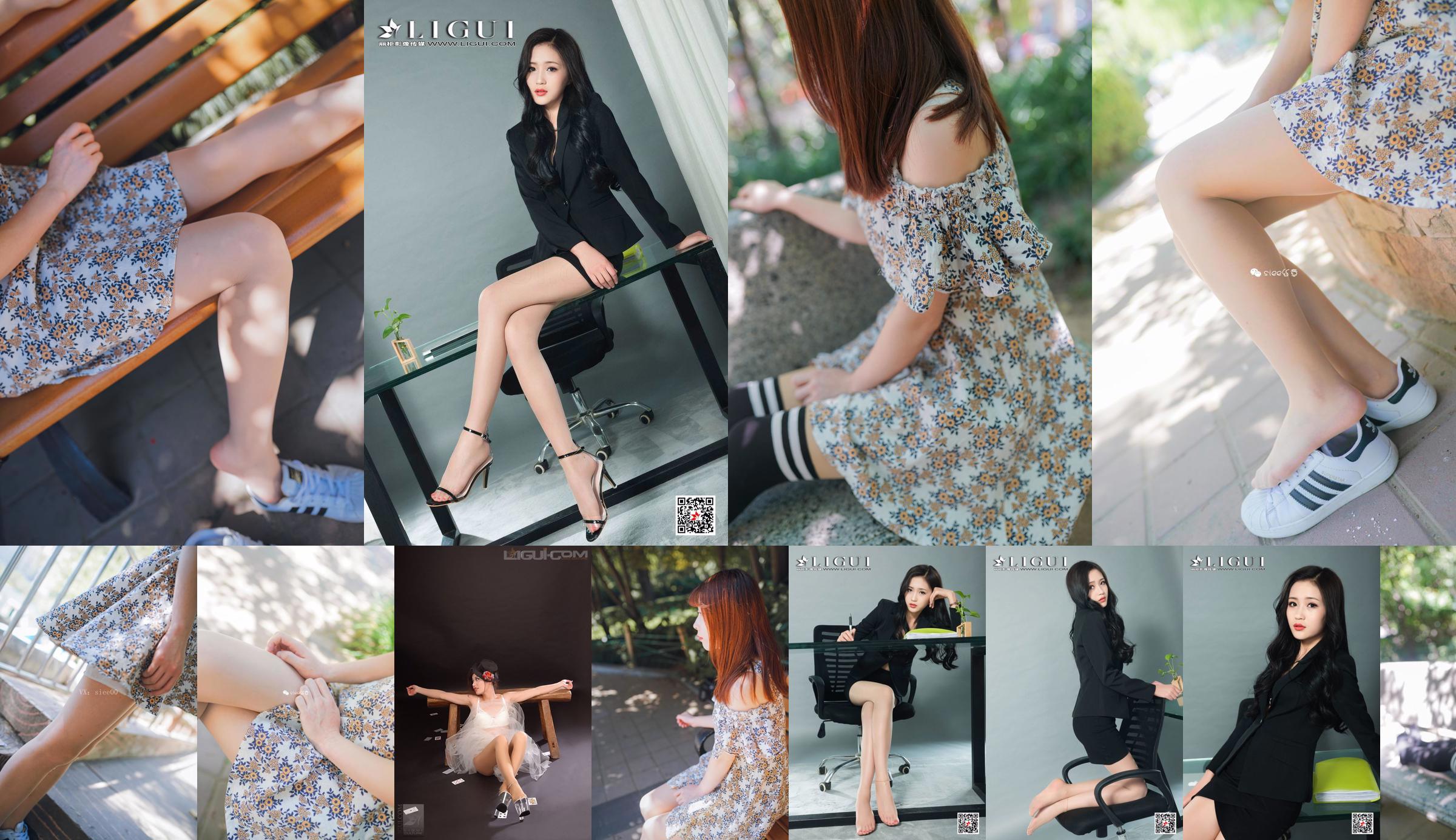 Người mẫu Lingling "Milf Show Brand Skills, White Gauze Cool High Heels" [丽 柜 LiGui] Silk Foot Photo Picture No.1a583d Trang 2