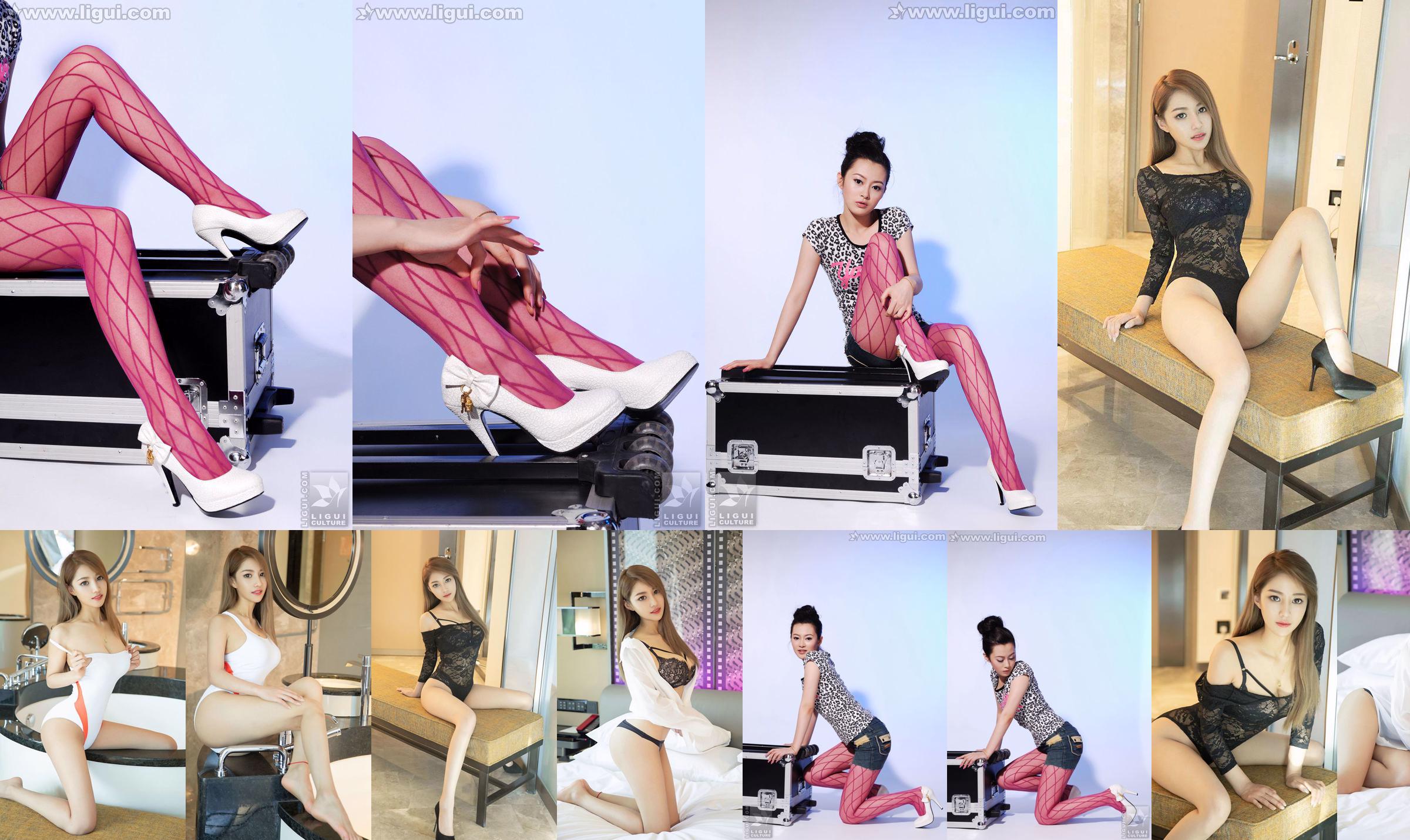 Model Chen Jiajia "Stoking sutra warna-warni dan interpretasi hak tinggi" [丽 柜 LiGui] Foto Kaki Sutra No.5182e2 Halaman 1