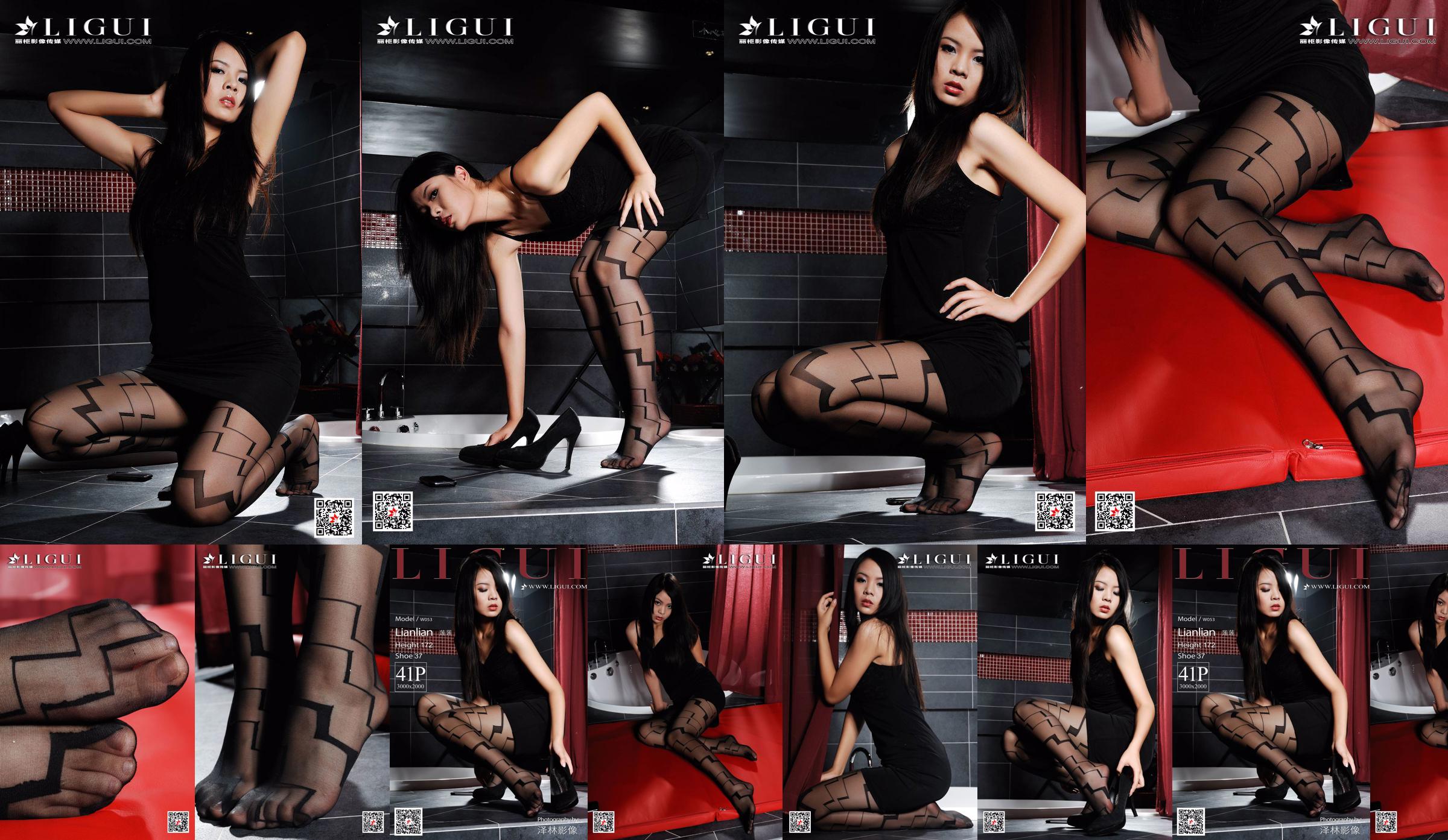 Người mẫu Lotus "Chân và bàn chân bằng lụa đen" [Ligui Ligui] No.6662f8 Trang 13