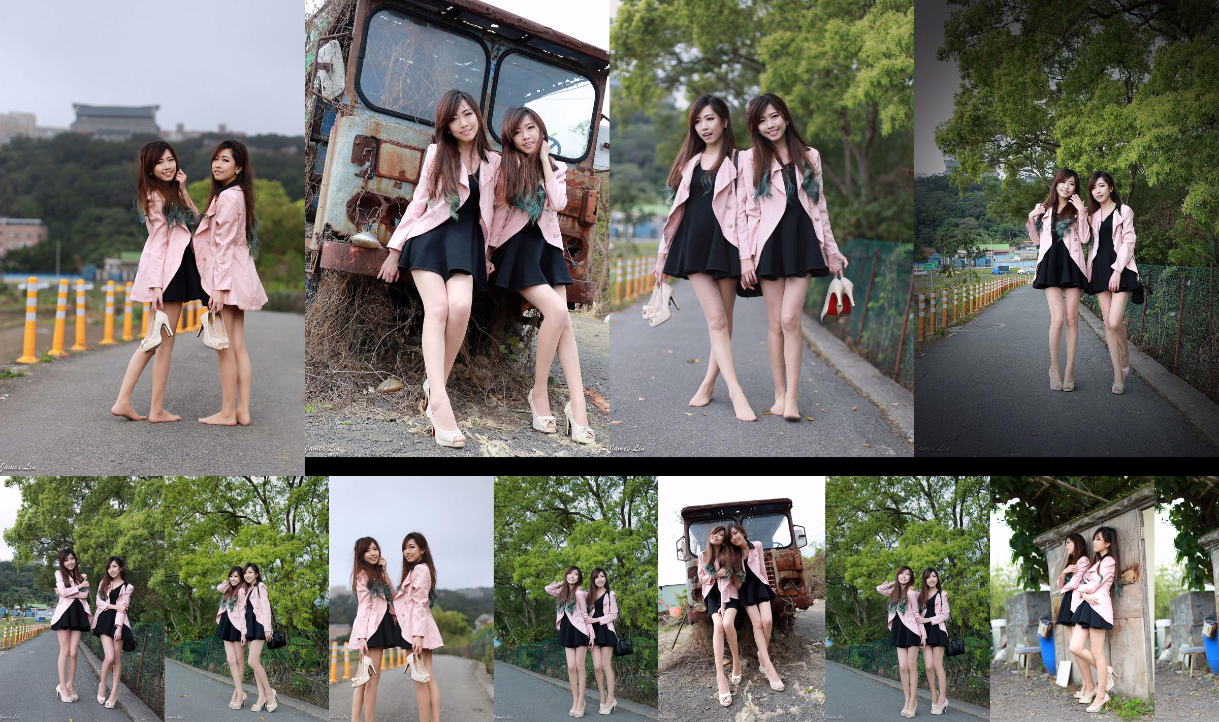 Extremely pure and sweet Taiwanese twin sisters flower fresh outdoor shoot No.e2299a Page 5