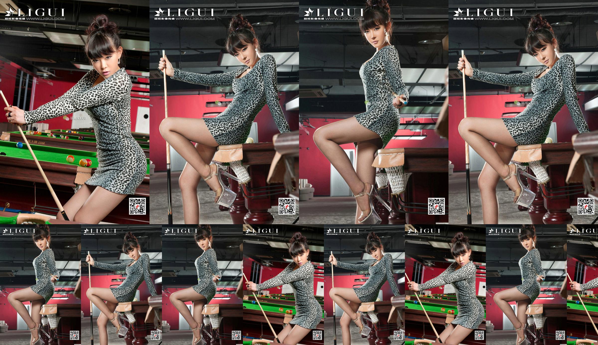 Model Linthia "Leopard Pool Girl" [丽柜Ligui] No.41cfcd Seite 1