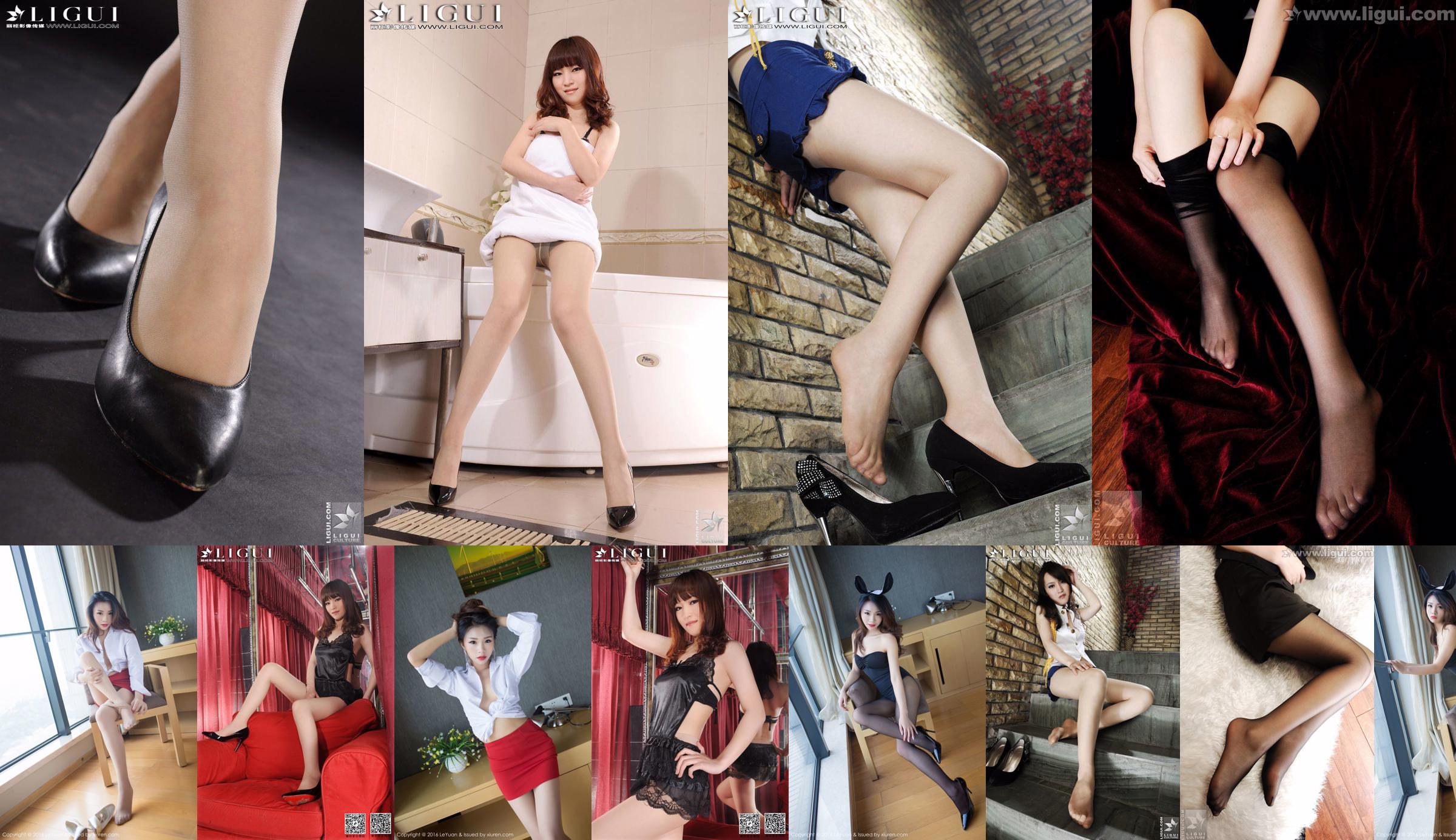 Model Tina "Lace Dudou + Meat Stockings Feet" Complete Works [丽 柜 贵 足 LiGui] Piękne nogi i jadeitowe stopy zdjęcia zdjęcia No.1a52f2 Strona 20