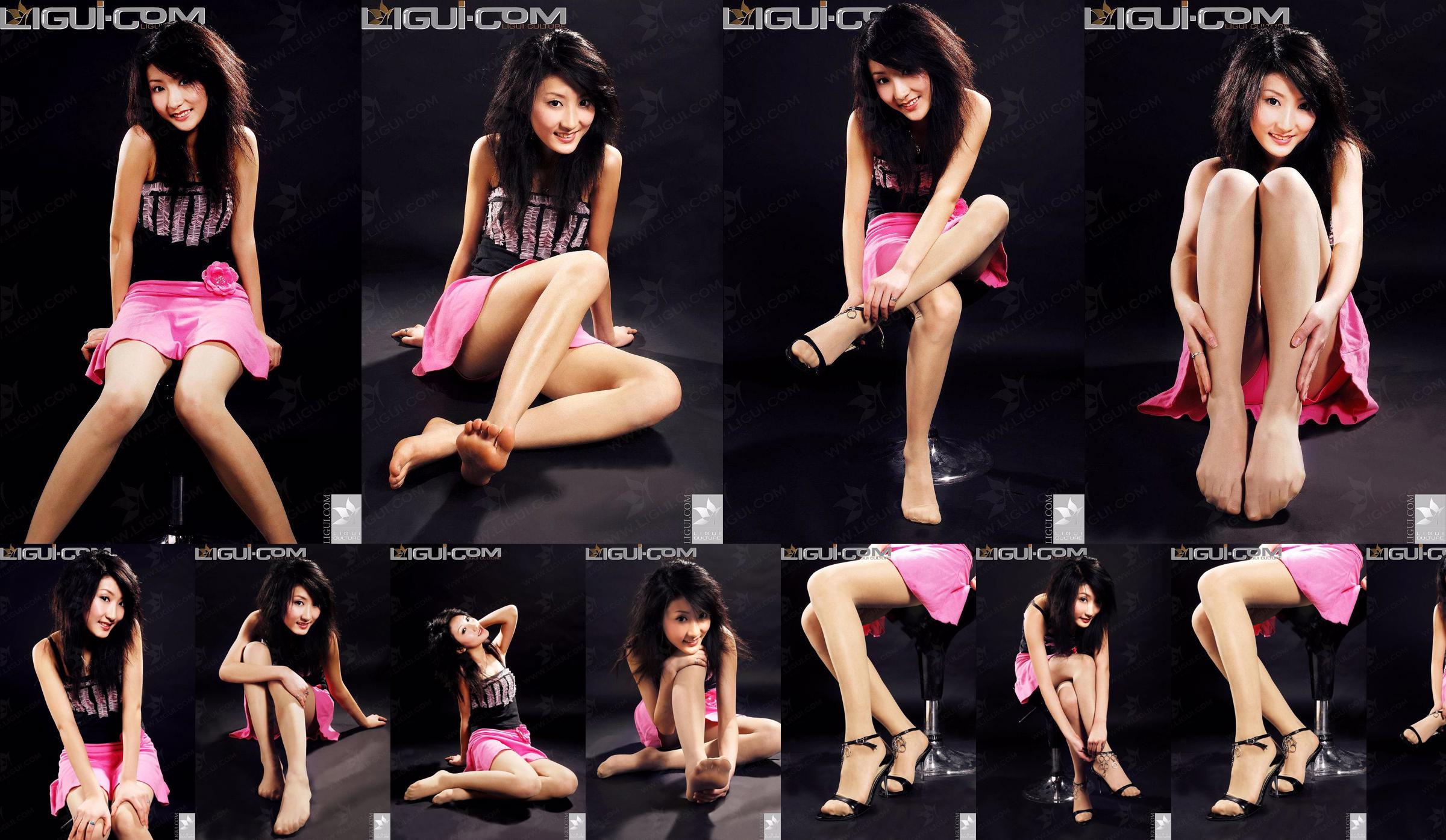 Model Chen Jiaqi „Spadła różowa spódnica” Zdjęcie z jedwabnej stopy [丽 柜 LiGui] No.14e36b Strona 1